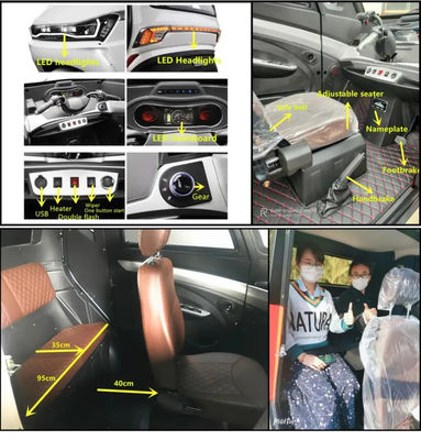 60V 1500W 3 Elektrische Passagier Met drie wielen Trike van de Wiel de Volwassen 80Ah LiFePo4 Batterij
