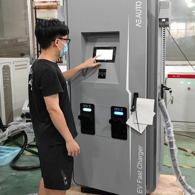 Commerciële 120kw-het Materiaalip55 EV gelijkstroom Snelle Lader 60HZ van de Elektrisch voertuiglevering