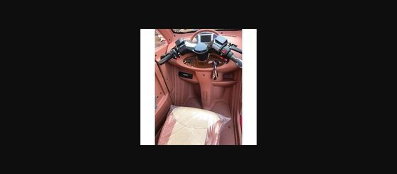 Drie wielen volledig gesloten Carbin Passagiers elektrische driewieler met 1200W motor 3 zitplaatsen