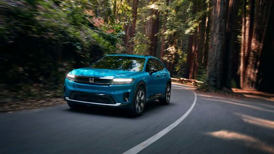 Nieuwe EV auto 2024 Honda Prologue EV Crossover met een lage, brede houding, een lange wielbasis