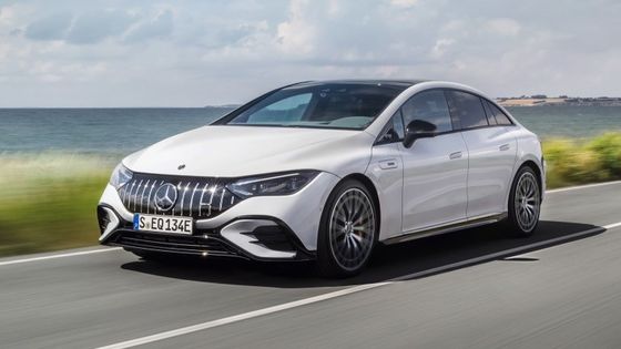 Super langeafstands elektrisch voertuig Mercedes-Benz EQE AMG 53 4MATIC+ met 460kw/625P.s motorvermogen 220km/h topsnelheid