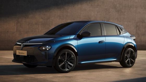 De eerste elektrische auto van Lancia Ypsilon met een motor van 154 pk en 260 Nm.